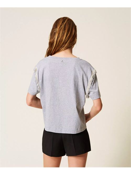 t-shirt frange TWINSET | 252AP202111811