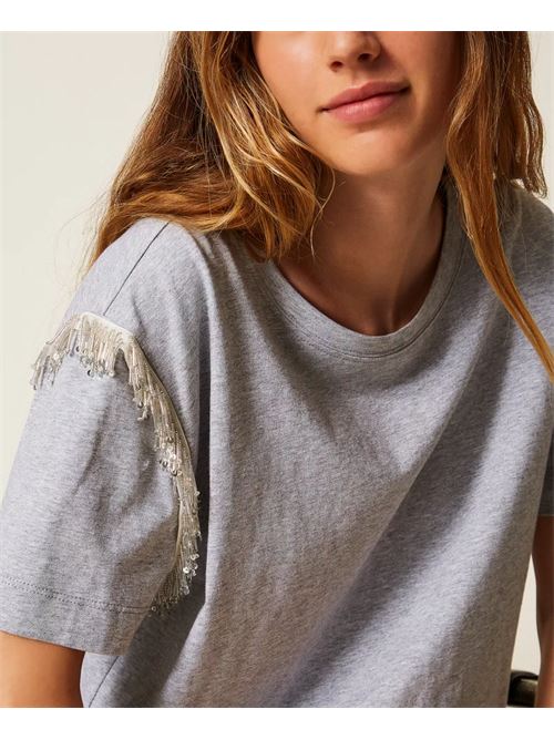 t-shirt frange TWINSET | 252AP202111811