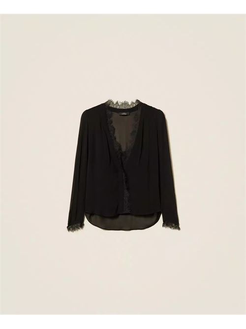 blusa con pizzo TWINSET | 262AP228200006