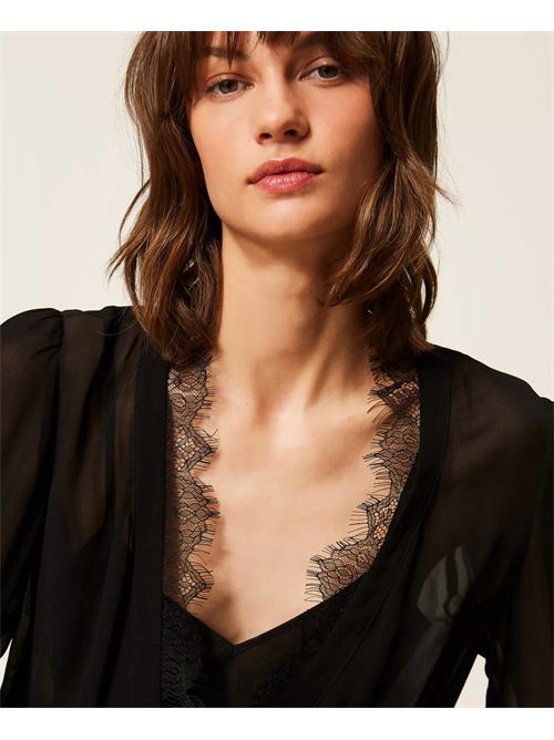 blusa con pizzo TWINSET | 262AP228200006