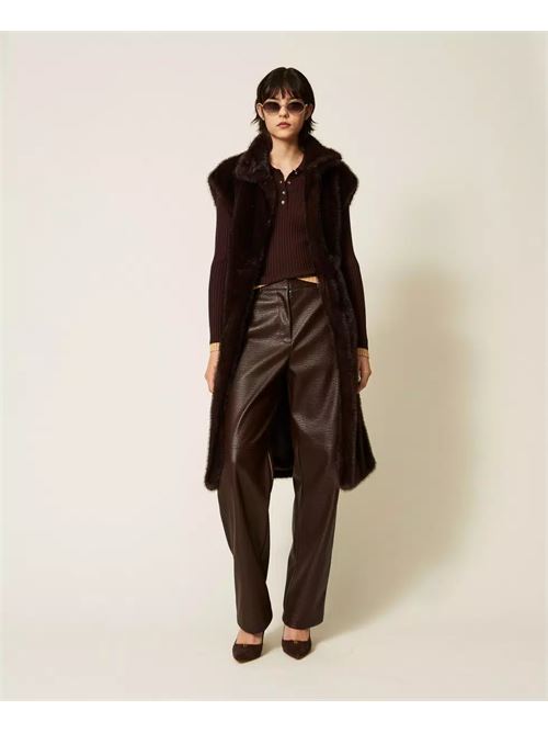 pantalone ecopelle TWINSET | 262AP229213655
