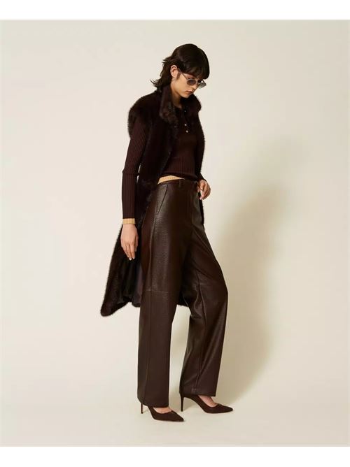 pantalone ecopelle TWINSET | 262AP229213655