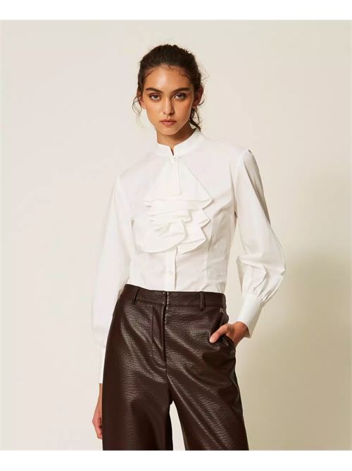 camicia con volant TWINSET | 262AP241000526