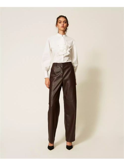 camicia con volant TWINSET | 262AP241000526