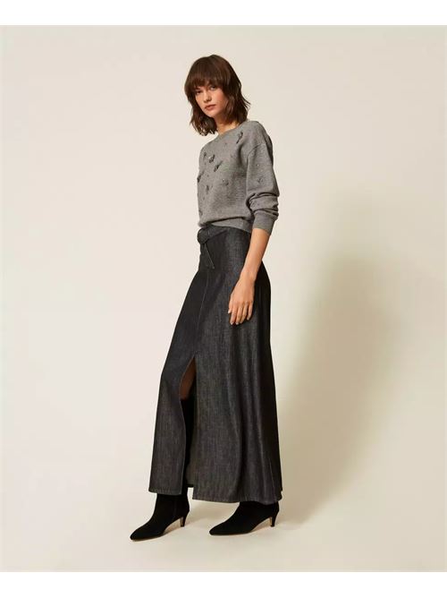 maglia con ricamo TWINSET | 262AP318112838