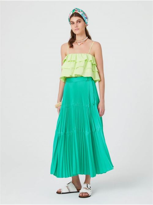 gonna plissè satin SFIZIO | 22FE5633SATIN700