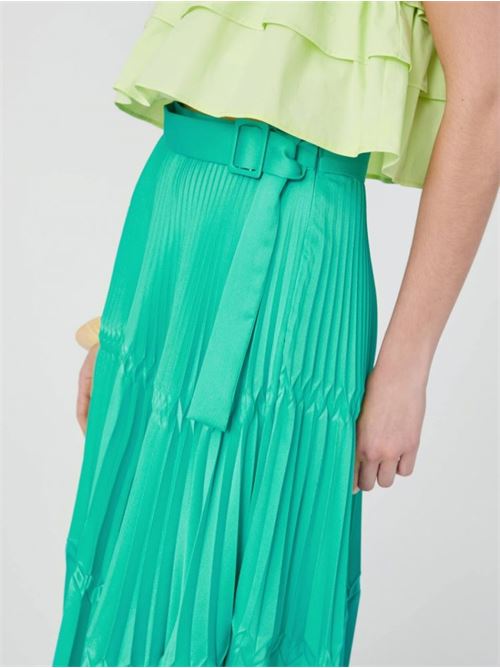 gonna plissè satin SFIZIO | 22FE5633SATIN700