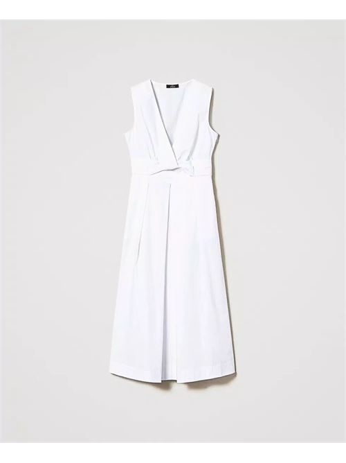 abito lungo in popeline con nodo TWINSET | 241AT20800840