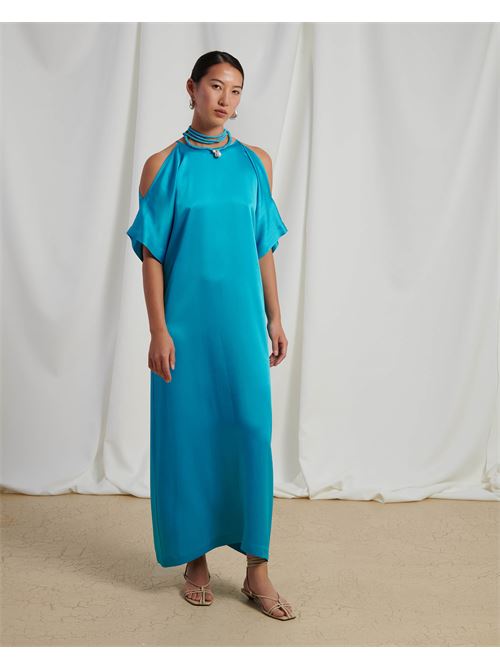 abito satin turchese SFIZIO | 25FE6497SATIN700