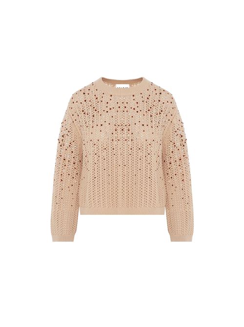 maglia cristalli SFIZIO | 25FE8671HAVANA203
