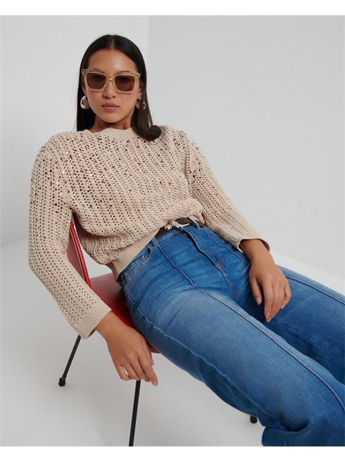 maglia cristalli SFIZIO | 25FE8671HAVANA203