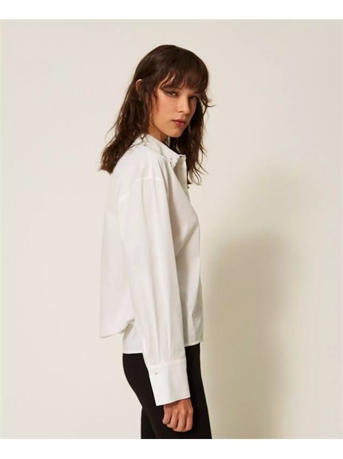 camicia colletto strass TWINSET | 261AP212500526