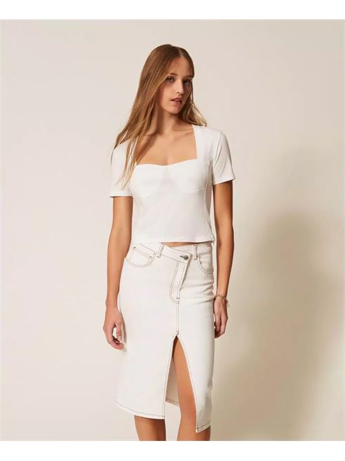 t-shirt bustier TWINSET | 261AP216600526