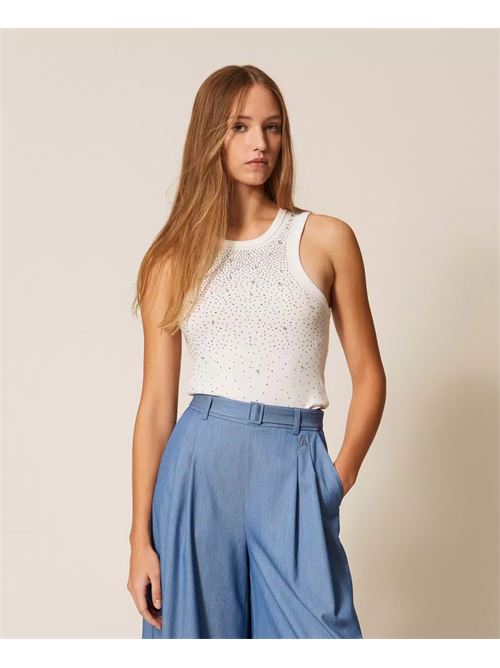 canotta strass TWINSET | 261AP220100526