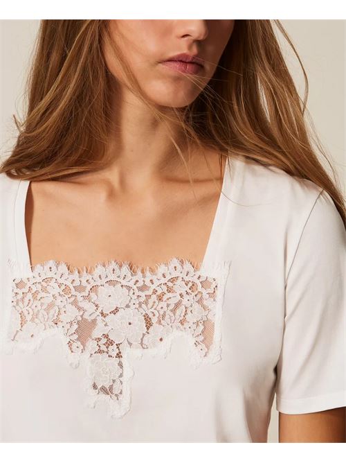 t-shirt pizzo TWINSET | 261AP231000526