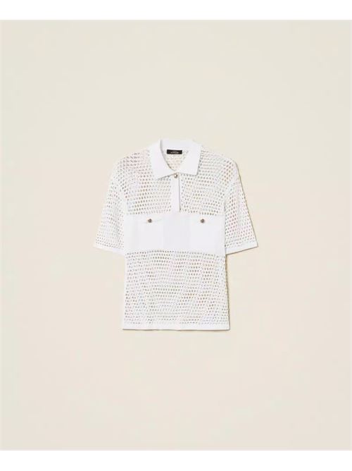 maglia polo punto rete TWINSET | 261AP303300526