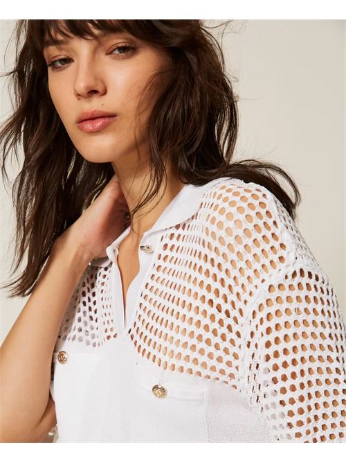 maglia polo punto rete TWINSET | 261AP303300526