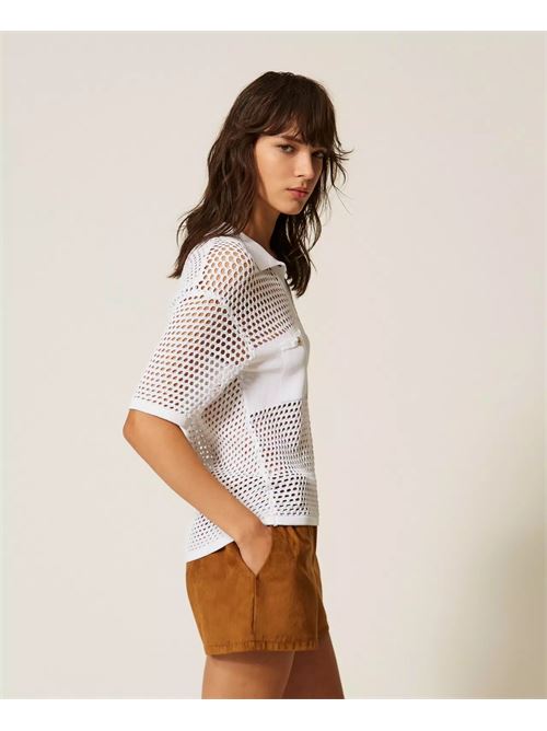 maglia polo punto rete TWINSET | 261AP303300526