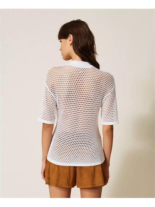 maglia polo punto rete TWINSET | 261AP303300526